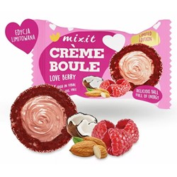 Kulki daktylowe z liofilizowanymi owocami wypełnione kremem migdałowym  Creme Boule – Love Berry  Mixit, 30g